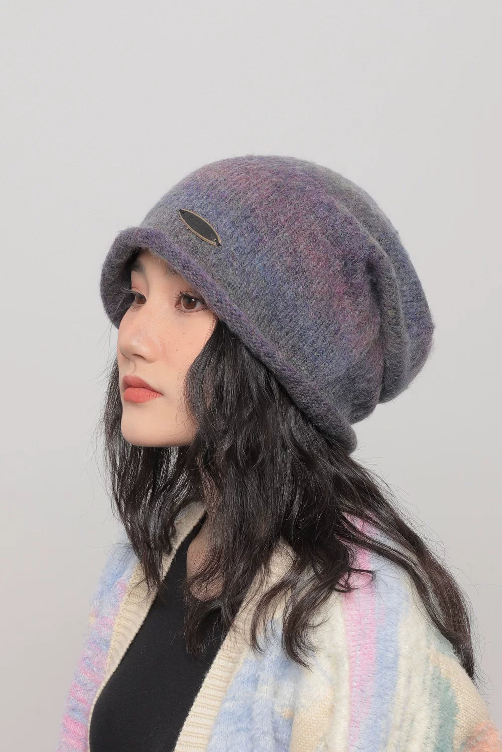 GRADIENT SLOUCH KNIT CAP 7