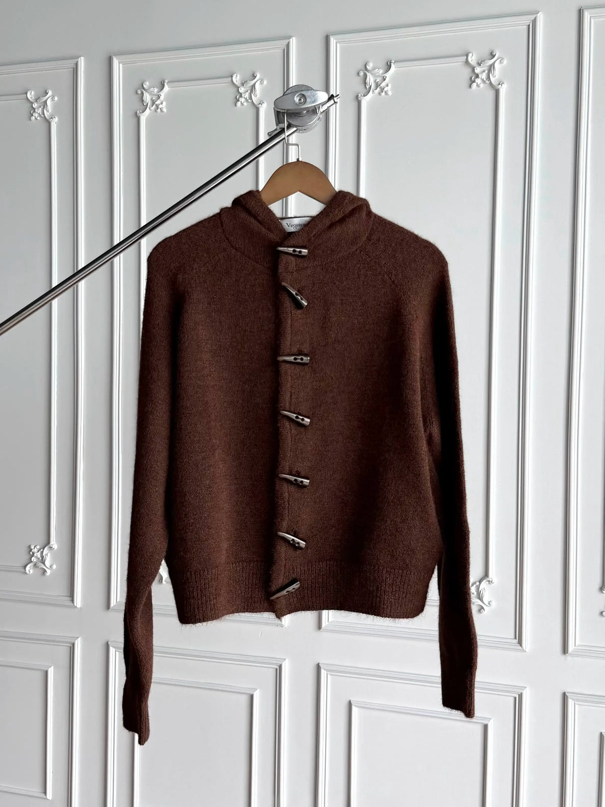 TOGGLE HOODED KNIT CARDIGAN 2