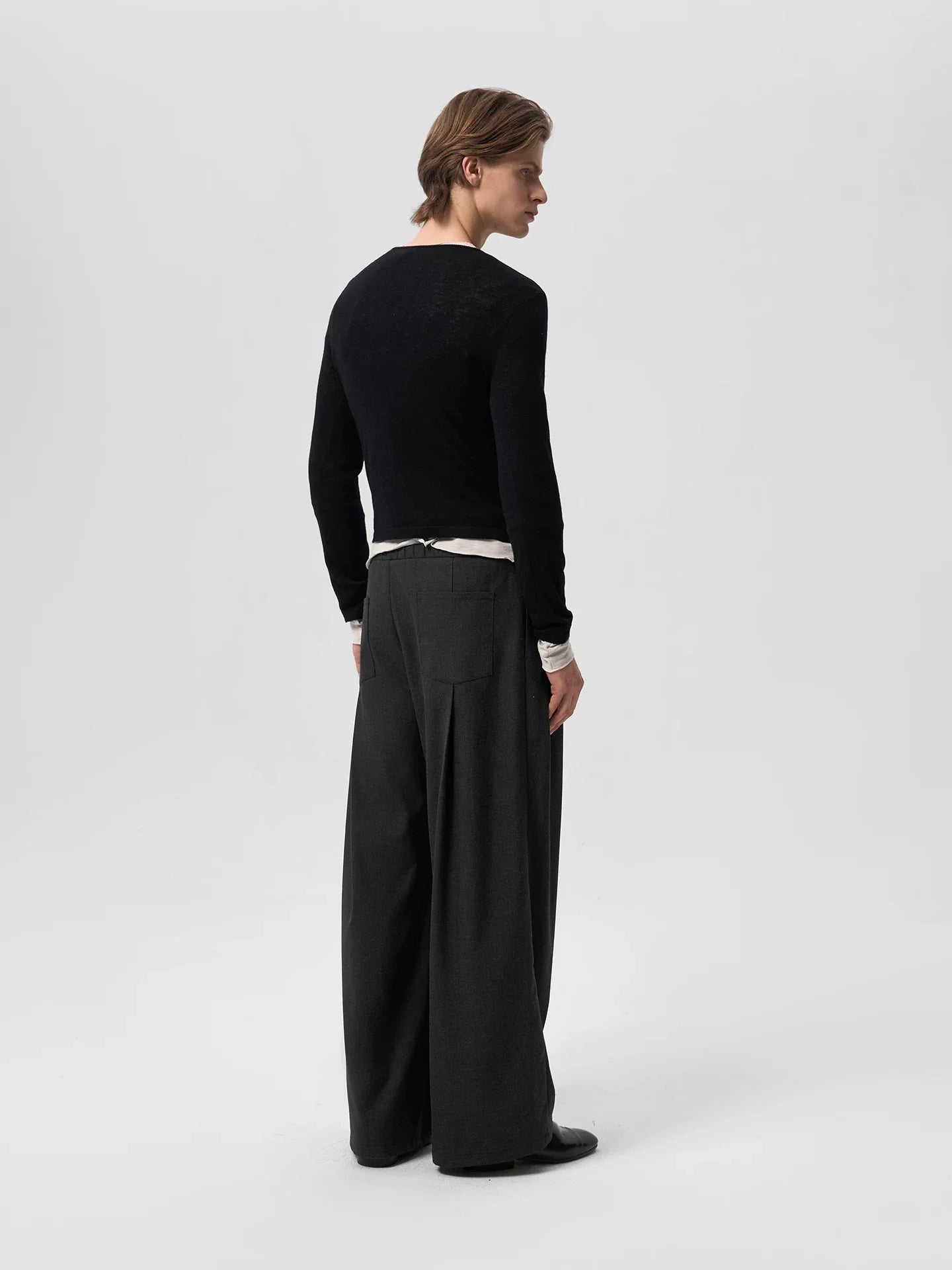 HIGH WAIST PLEATED WIDE LEG PANTS