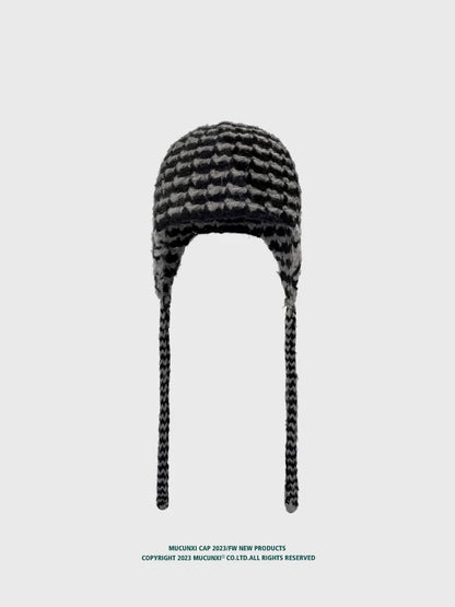RETRO STRIPED WOOL HAT