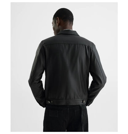 COATED TYPE THREE BIKER JACKET ブラック