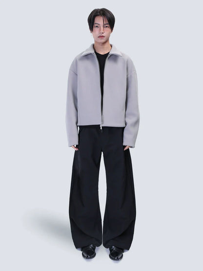 MINIMALIST BOXY SWEATSHIRT JACKET