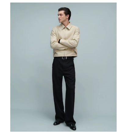 FOLD POCKET SHORT JACKET ライトカーキ