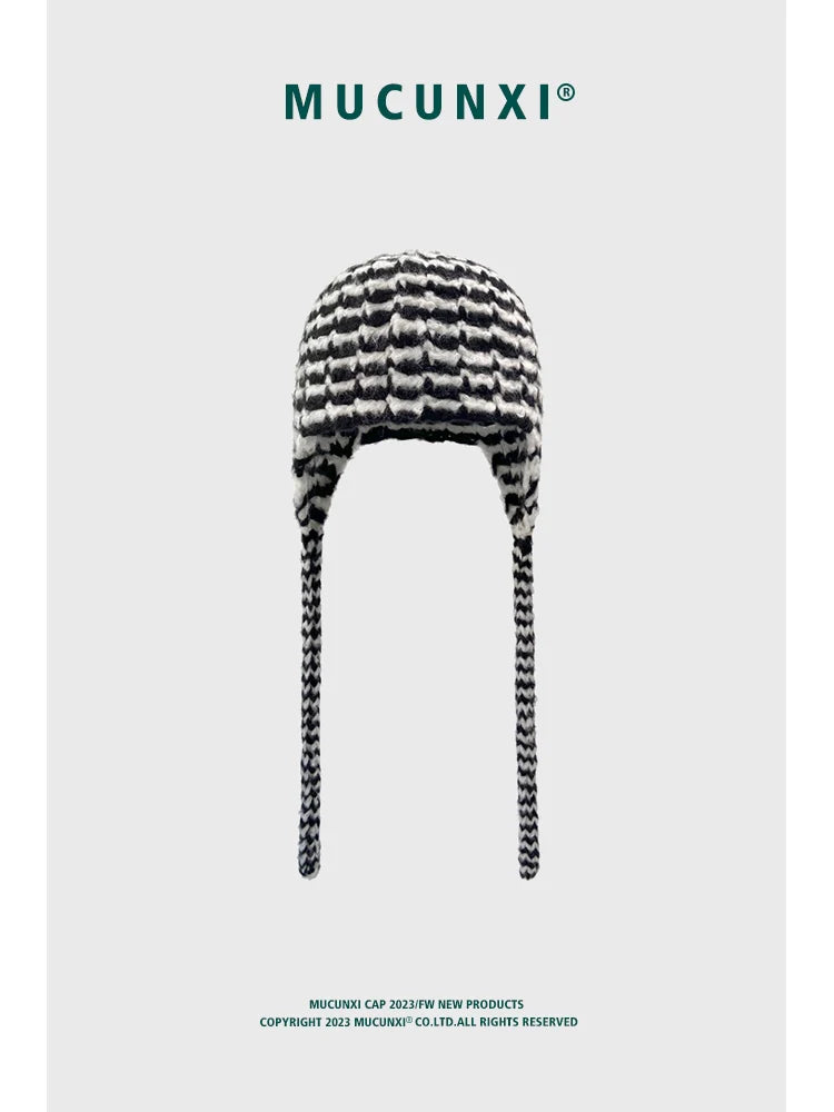 RETRO STRIPED WOOL HAT