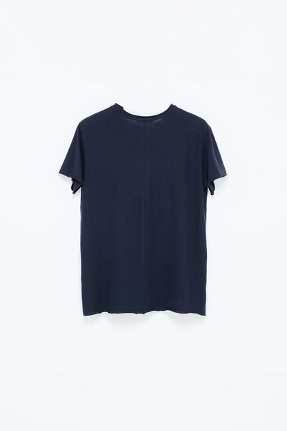 COZY SHEER ROLLED-CUFF TEE