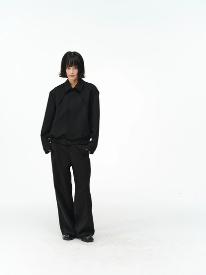 DECONSTRUCTED WOOL-MODAL JACKET