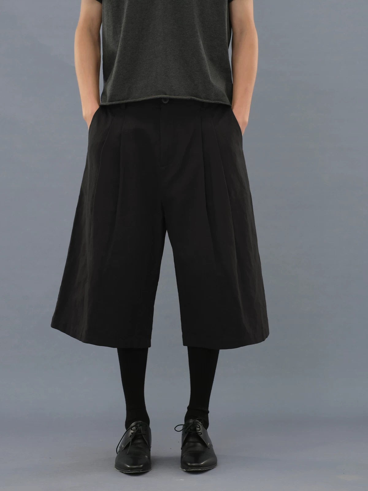LINEN BLEND CASUAL SHORTS