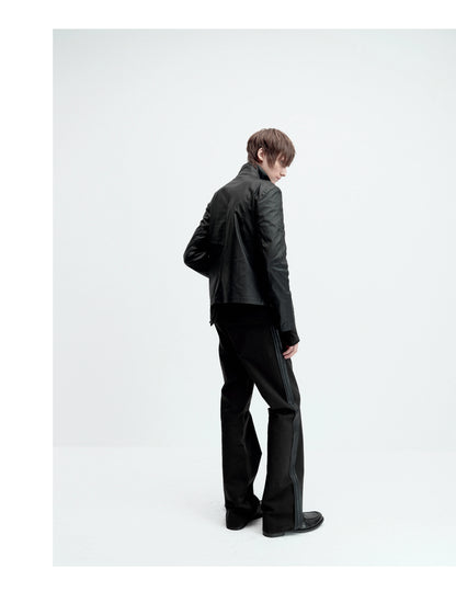 WAX COATED STAND-UP JACKET