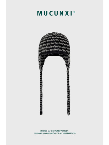 RETRO STRIPED WOOL HAT