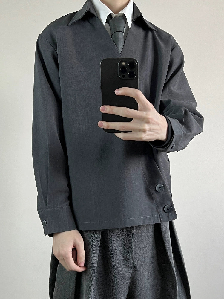 V-NECK LONG SLEEVE SHIRT