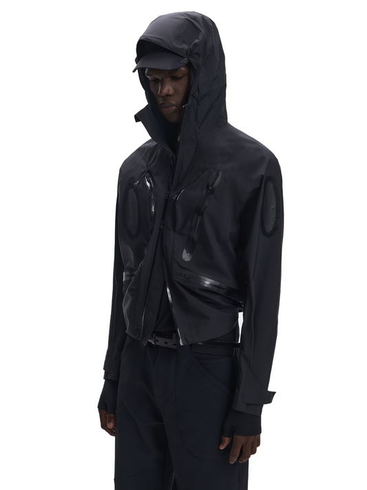 CURVED SEE-THROUGH WINDBREAKER JACKET