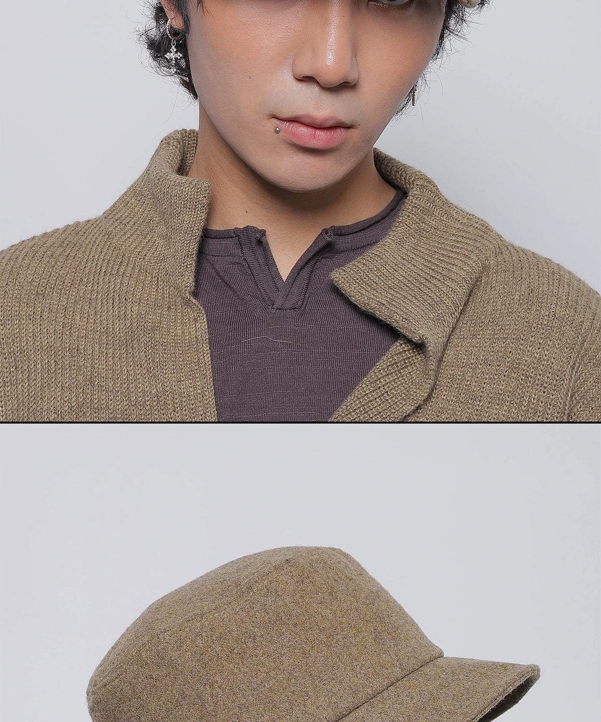 WOOL FLAT TOP CAP 15