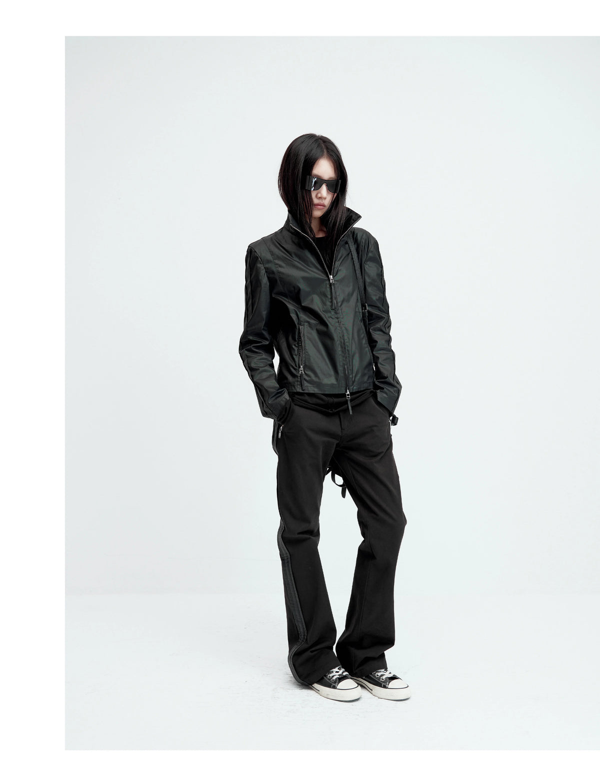 WAX COATED STAND-UP JACKET