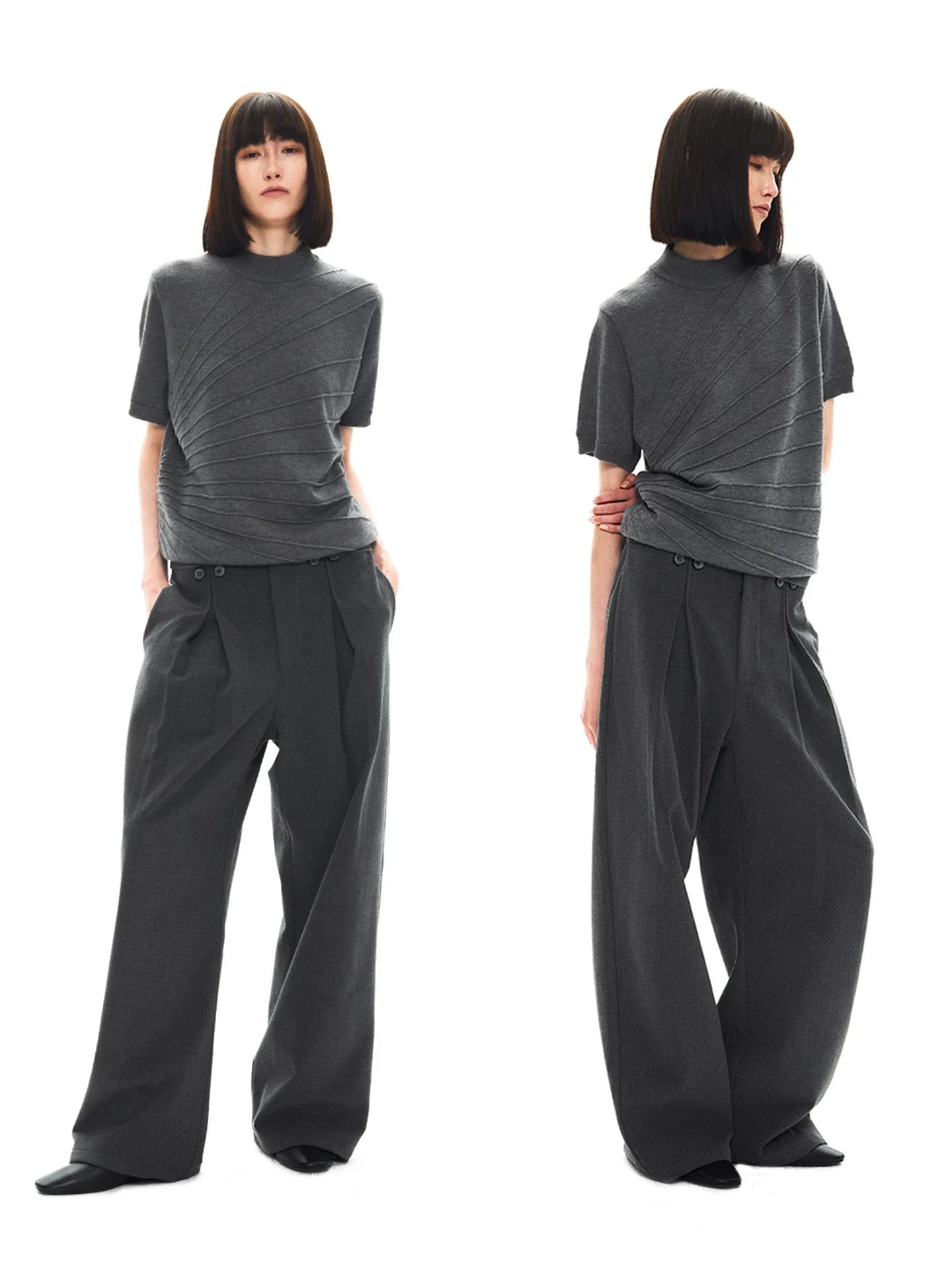 STRAIGHT LEG SUIT PANTS