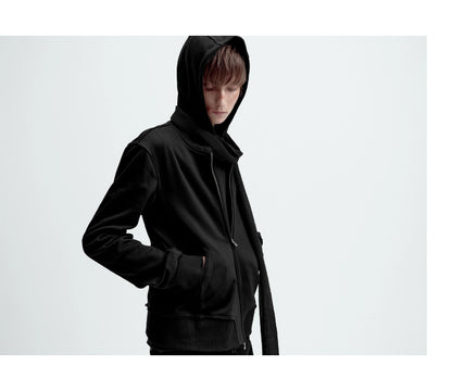 ZIPPERED SLIM-FIT HOODIE