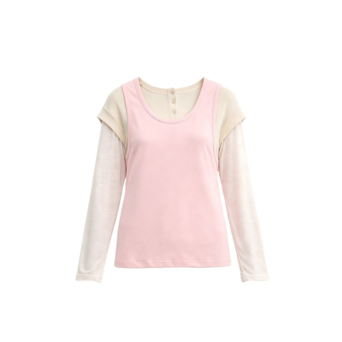LAYERED VEST & LONG-SLEEVE TOP SET