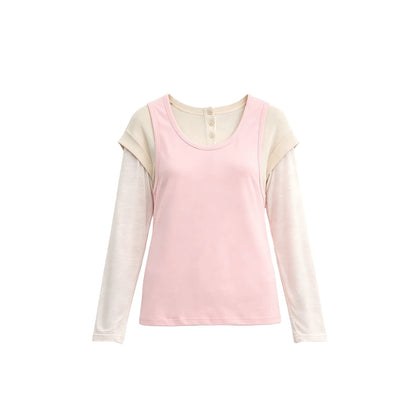 LAYERED VEST & LONG-SLEEVE TOP SET