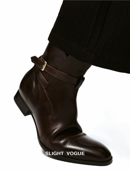 HARNESS STRAP ANKLE BOOTS 6