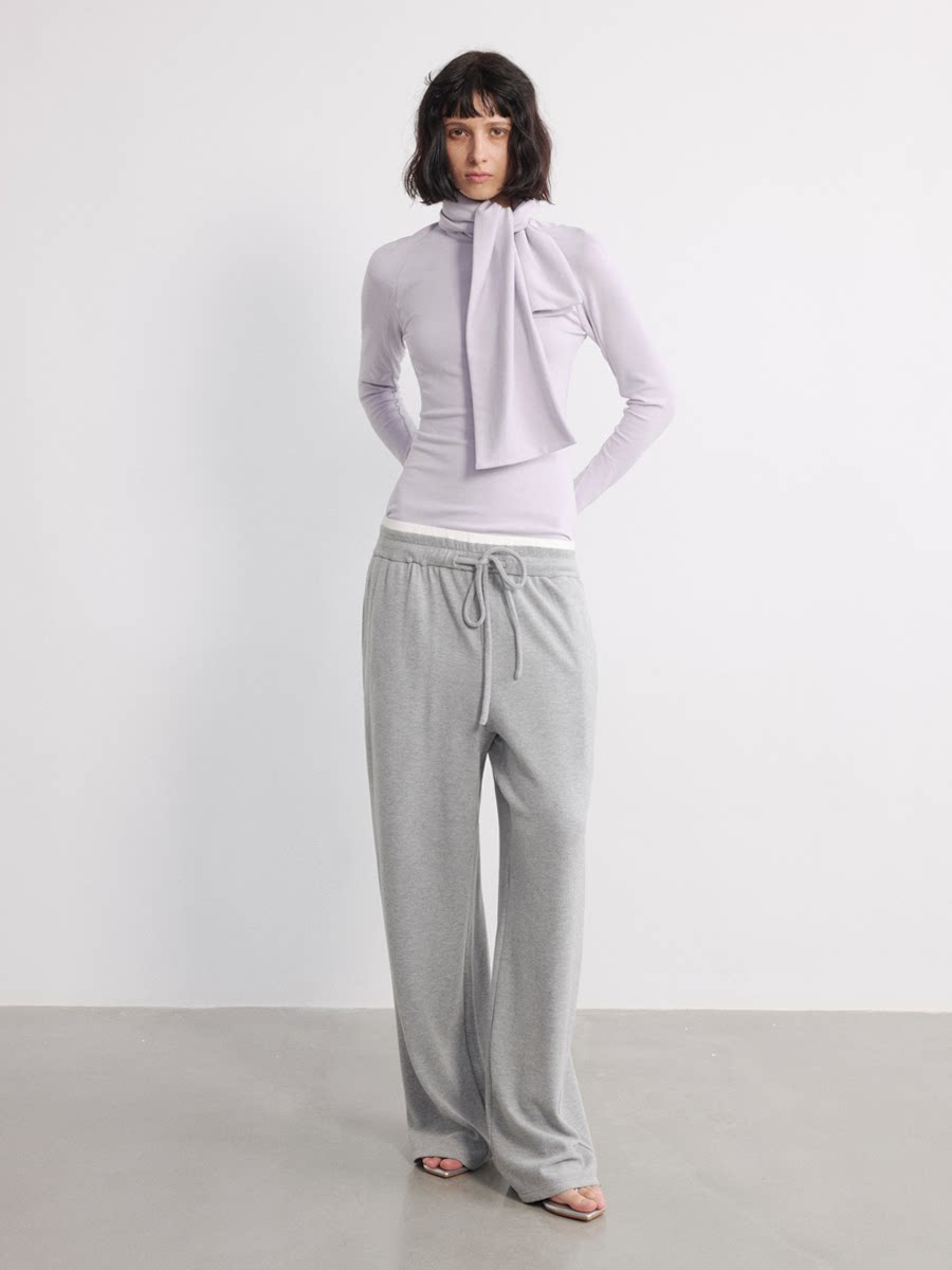 HOODED HALF-FINGER COTTON TOP