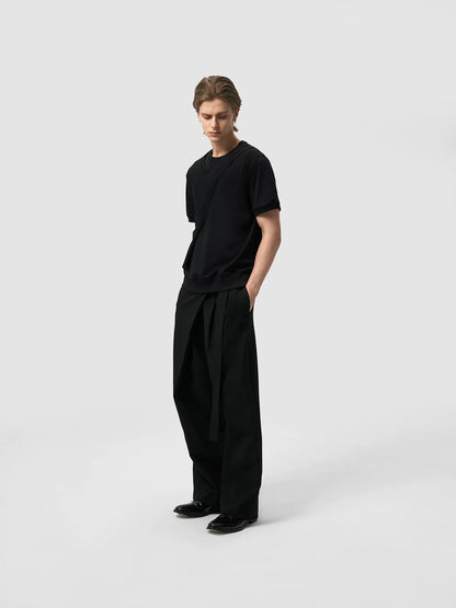 V-NECK DOUBLE LAYER T-SHIRT