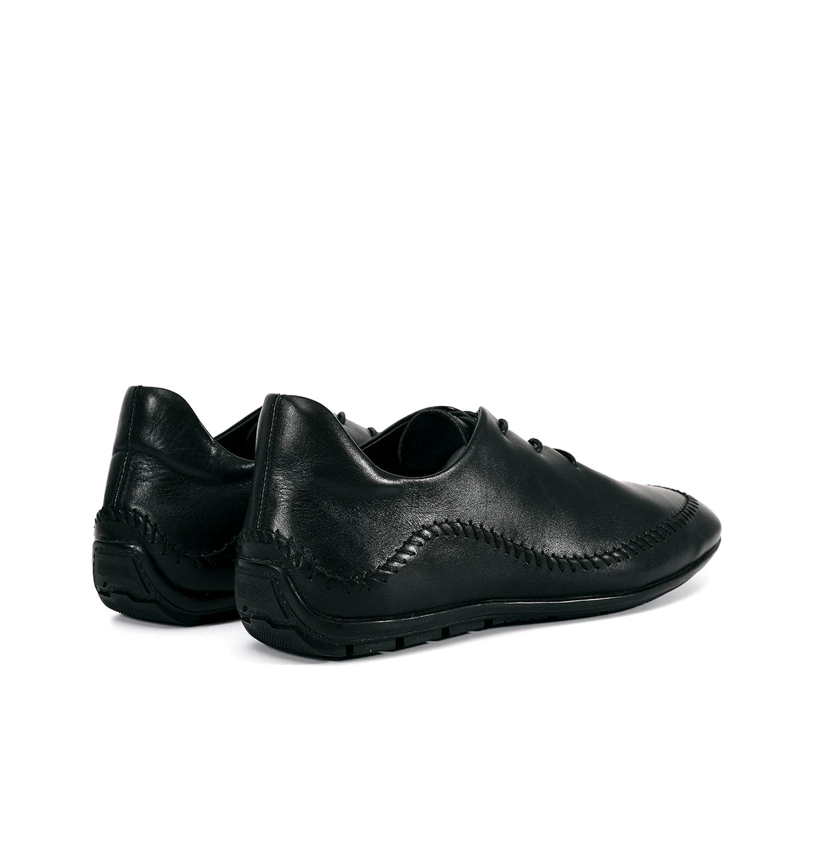 CURVED STITCH LEATHER RACING SHOES ブラック