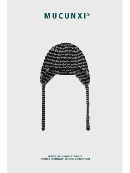 RETRO STRIPED WOOL HAT