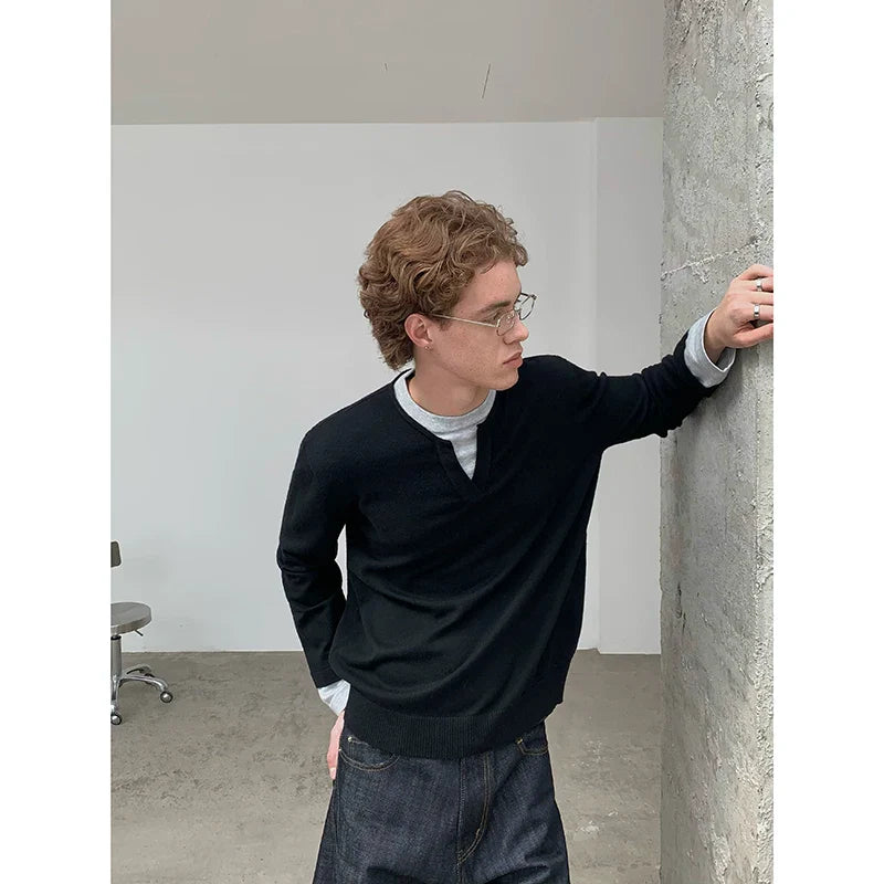 LIGHT MERINO V-NECK LONG SLEEVE