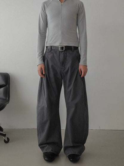 WIDE-LEG WORK PANTS
