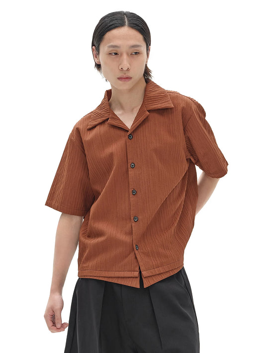 BOXY PLEATED SHIRT