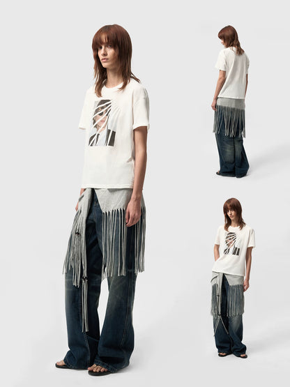 VINTAGE AGED WHITE HEMP T-SHIRT