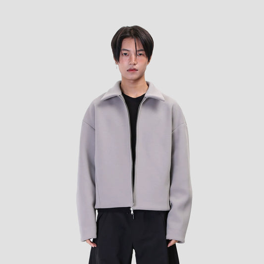 MINIMALIST BOXY SWEATSHIRT JACKET