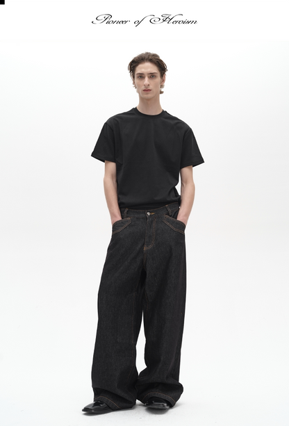 EMBROIDERED POCKET JEANS