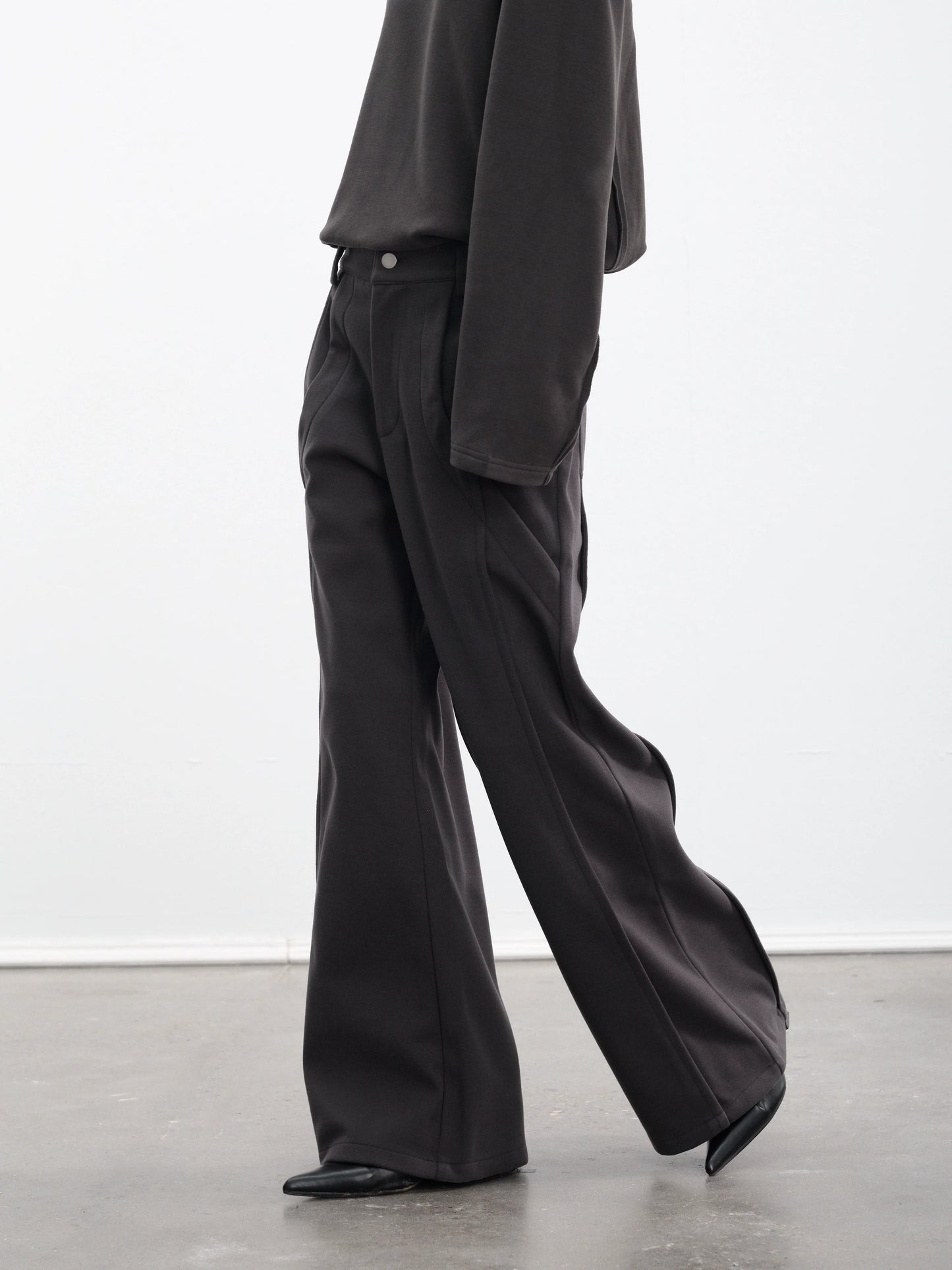 TWO-TONE WIDE-LEG PANTS