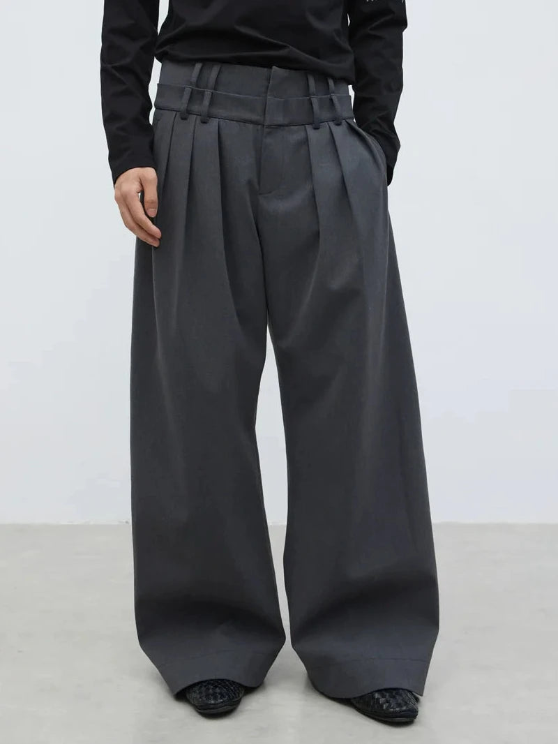 PLEATED TROUSERS