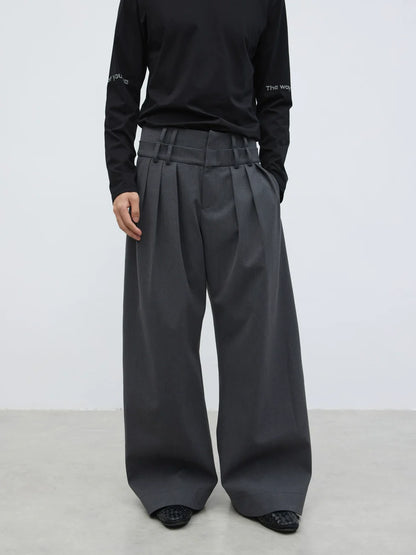 PLEATED TROUSERS