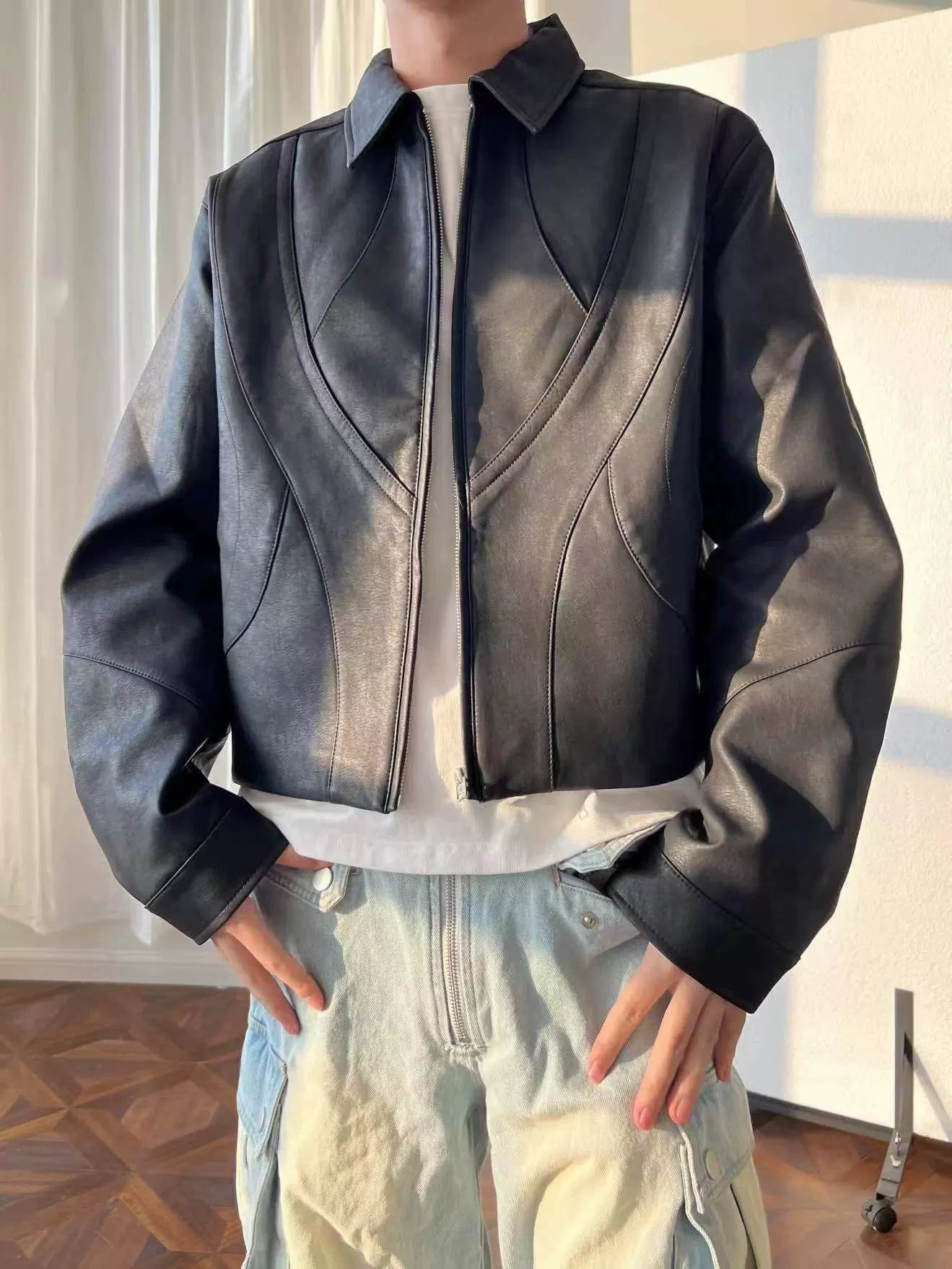 3D MACHETE LEATHER JACKET