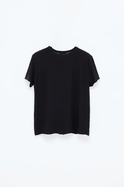 COZY SHEER ROLLED-CUFF TEE