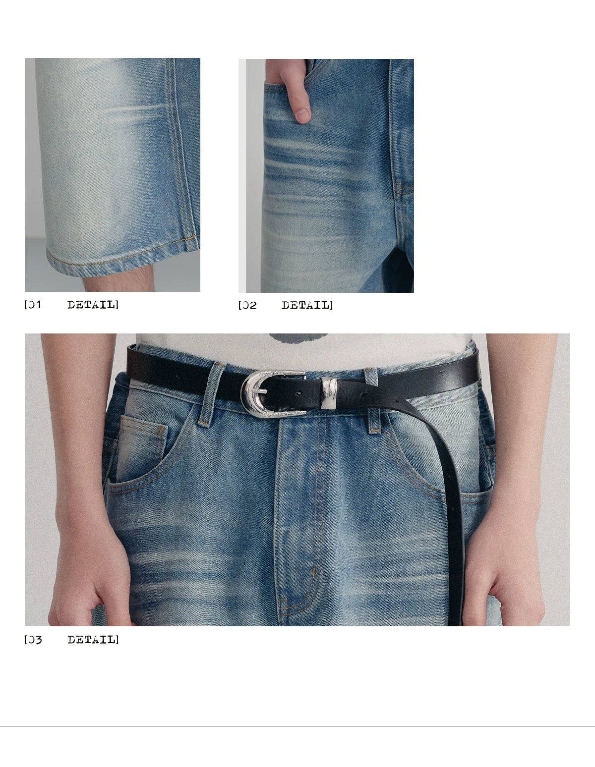 ICE BLUE PLEATED SHORTS