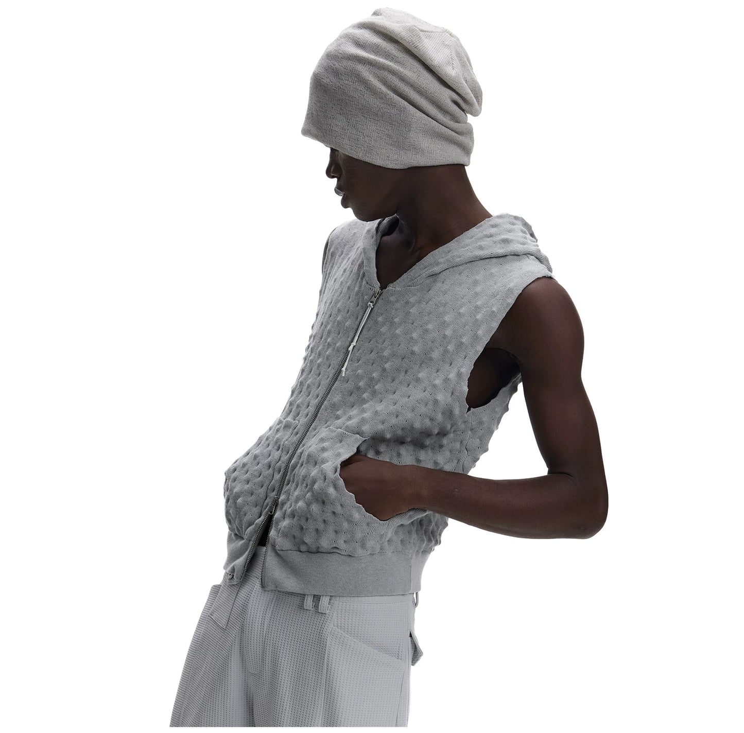 BREATHABLE TEXTURED CASUAL CARDIGAN