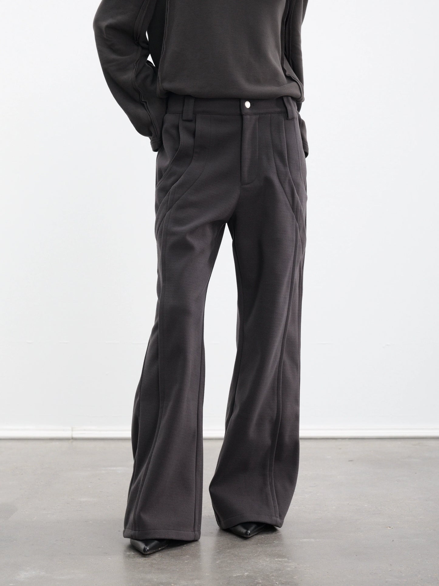 TWO-TONE WIDE-LEG PANTS