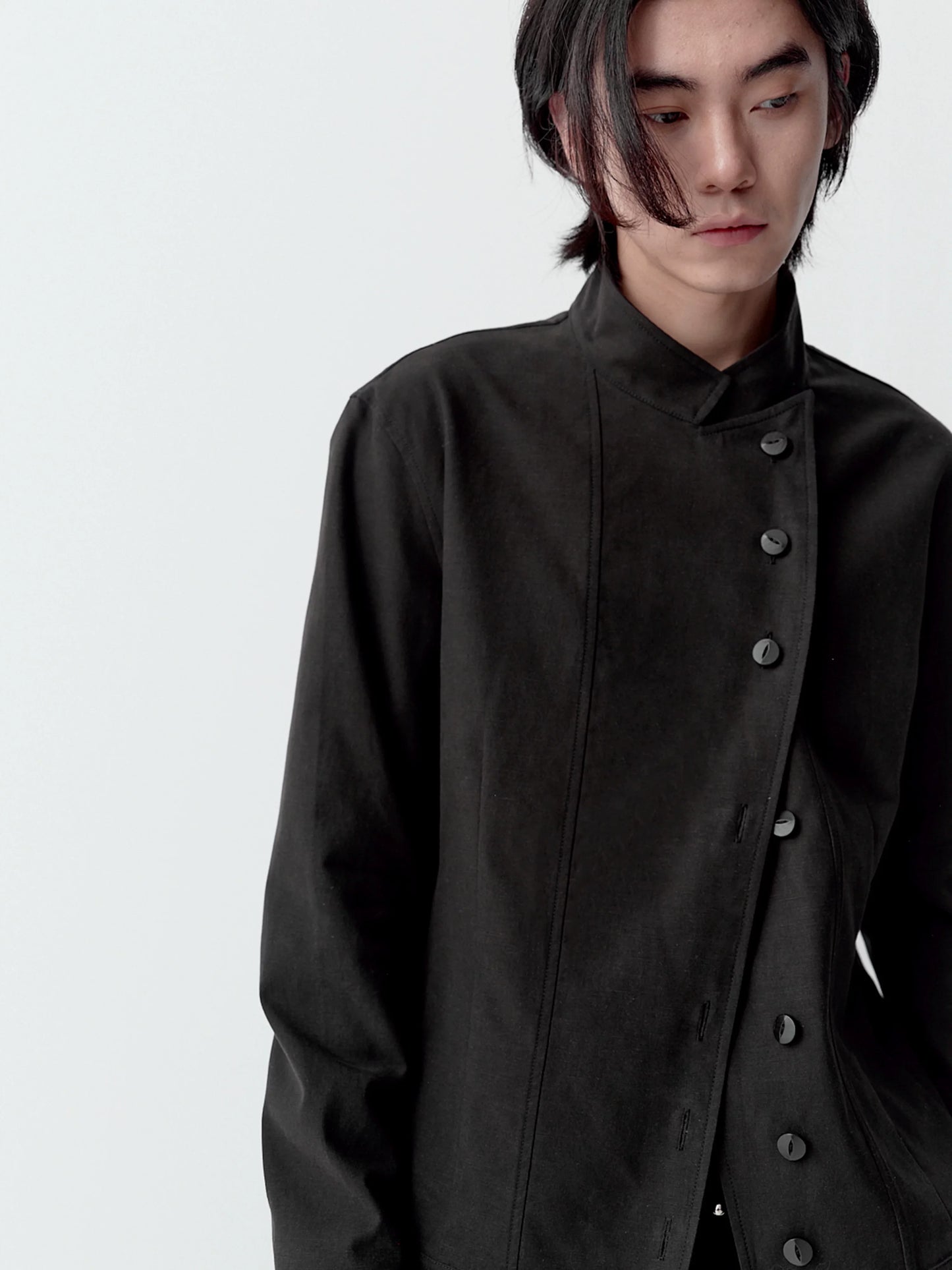 ASYMMETRIC BUTTON JACKET