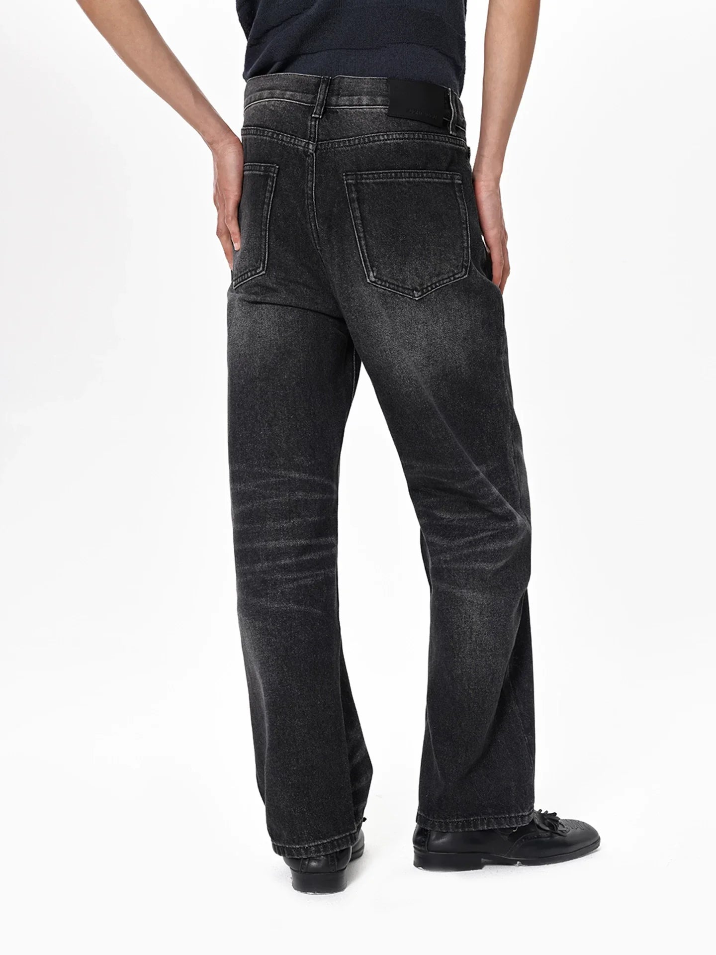 WASH BLACK DENIM PANTS