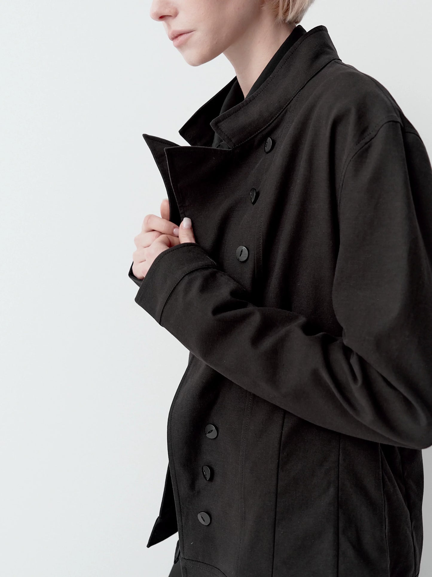 ASYMMETRIC BUTTON JACKET