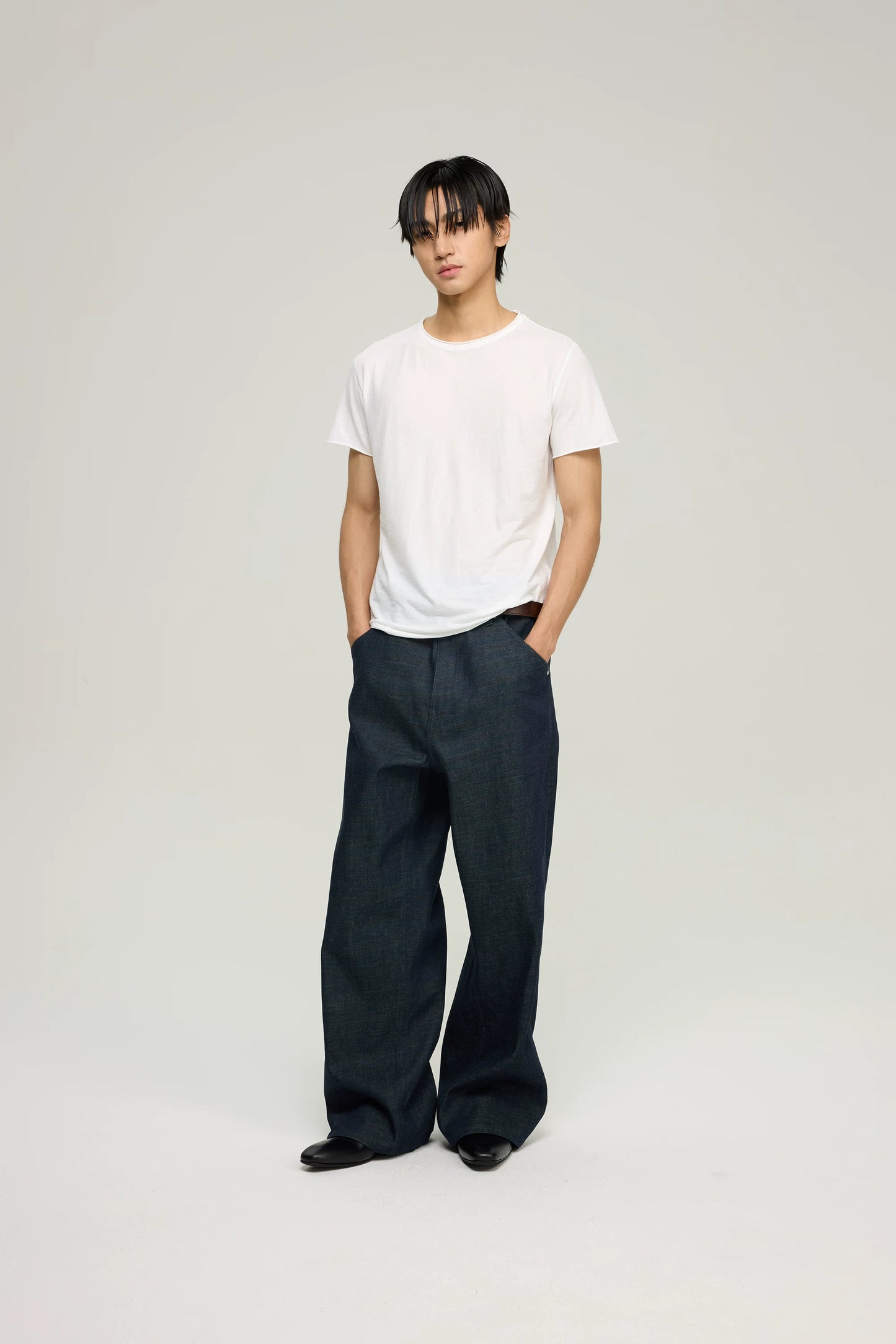COZY SHEER ROLLED-CUFF TEE