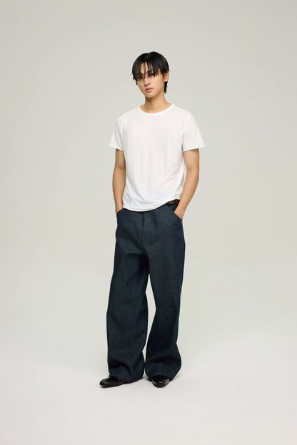 COZY SHEER ROLLED-CUFF TEE