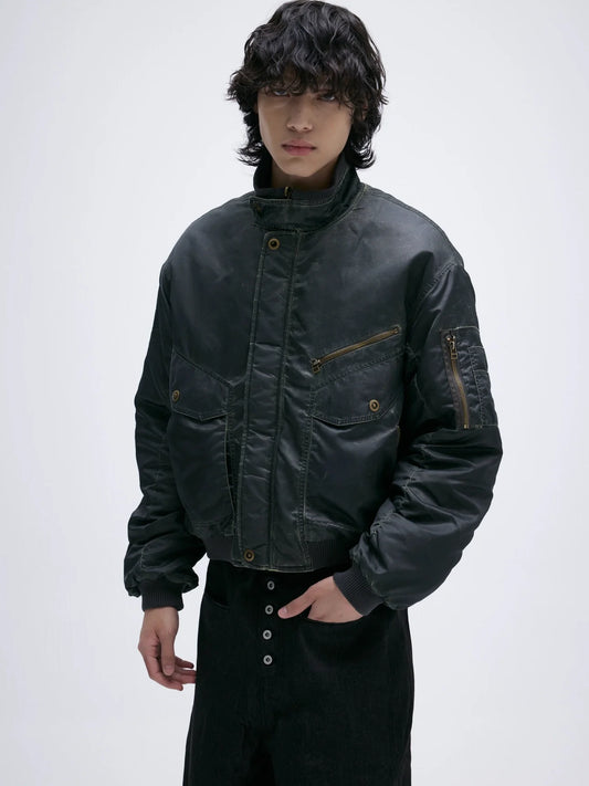WASHED COTTON BOMBER JACKET