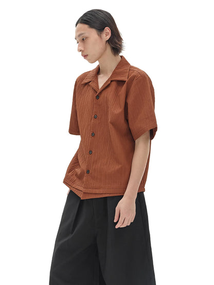 BOXY PLEATED SHIRT