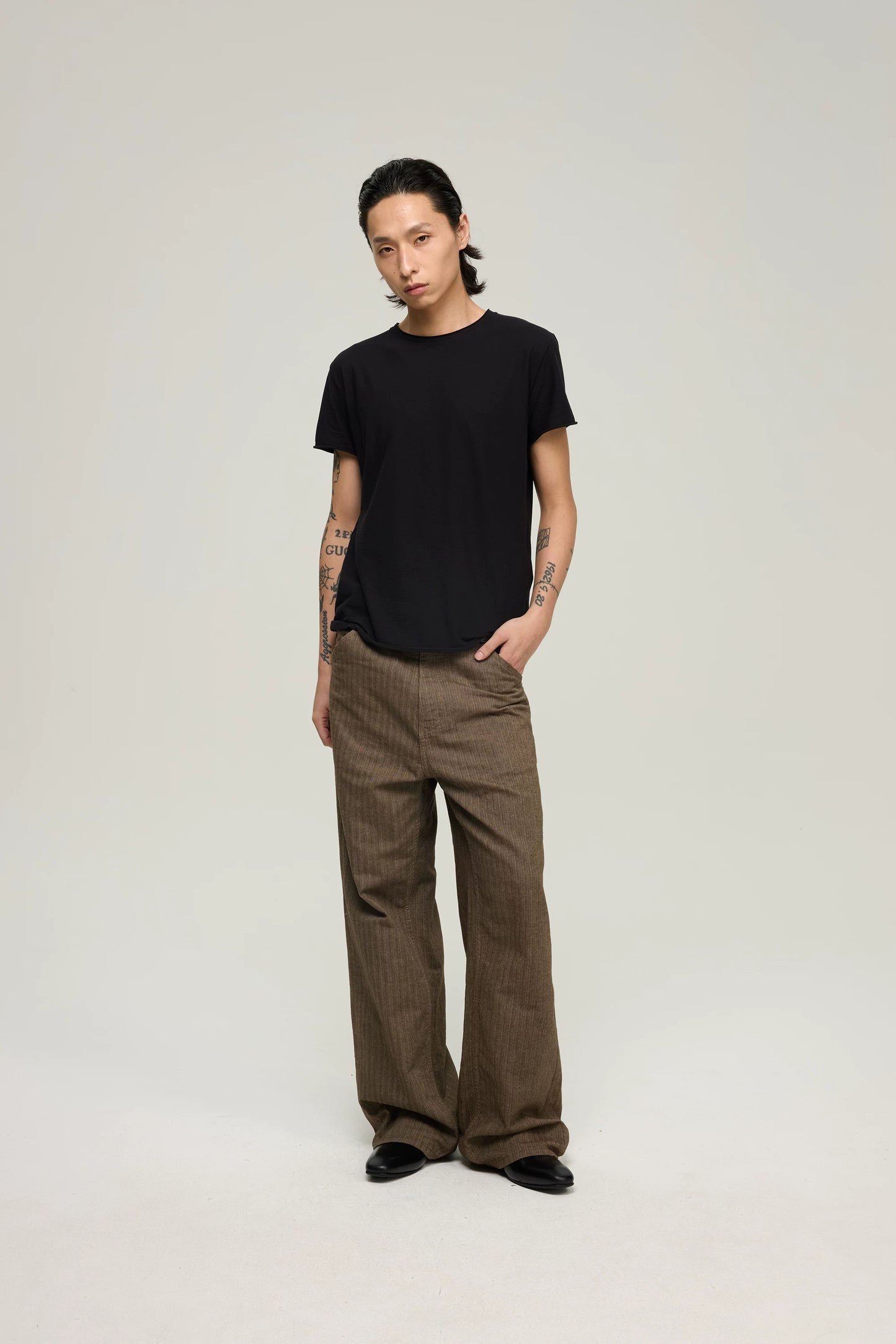 COZY SHEER ROLLED-CUFF TEE