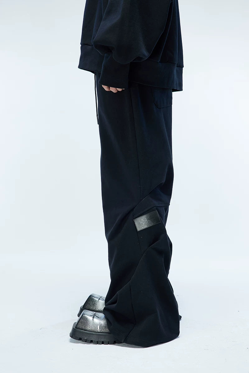 DRAPED PREMIUM LEATHER SWEATPANTS