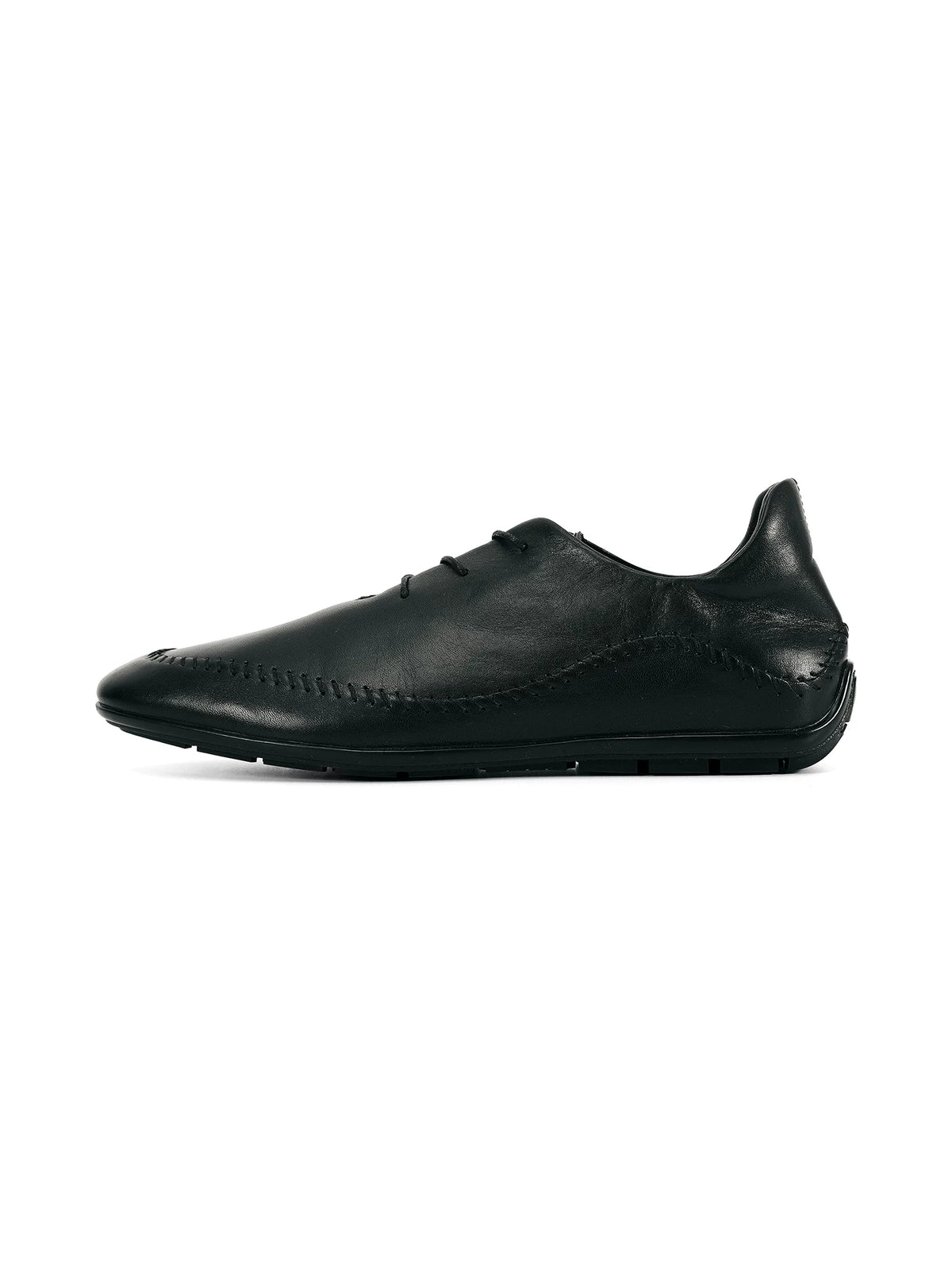 CURVED STITCH LEATHER RACING SHOES ブラック